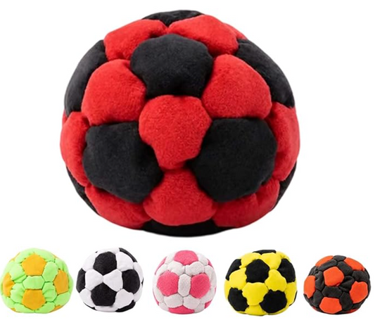 Dragonfly Footbag,32-Panel Hacky Sack Spiral Pellet Filled Footbag Ball, Soft Durable Soccer Style Kick Bag for Foot Coordination Training, Outdoor Play, Stress Relief Toy