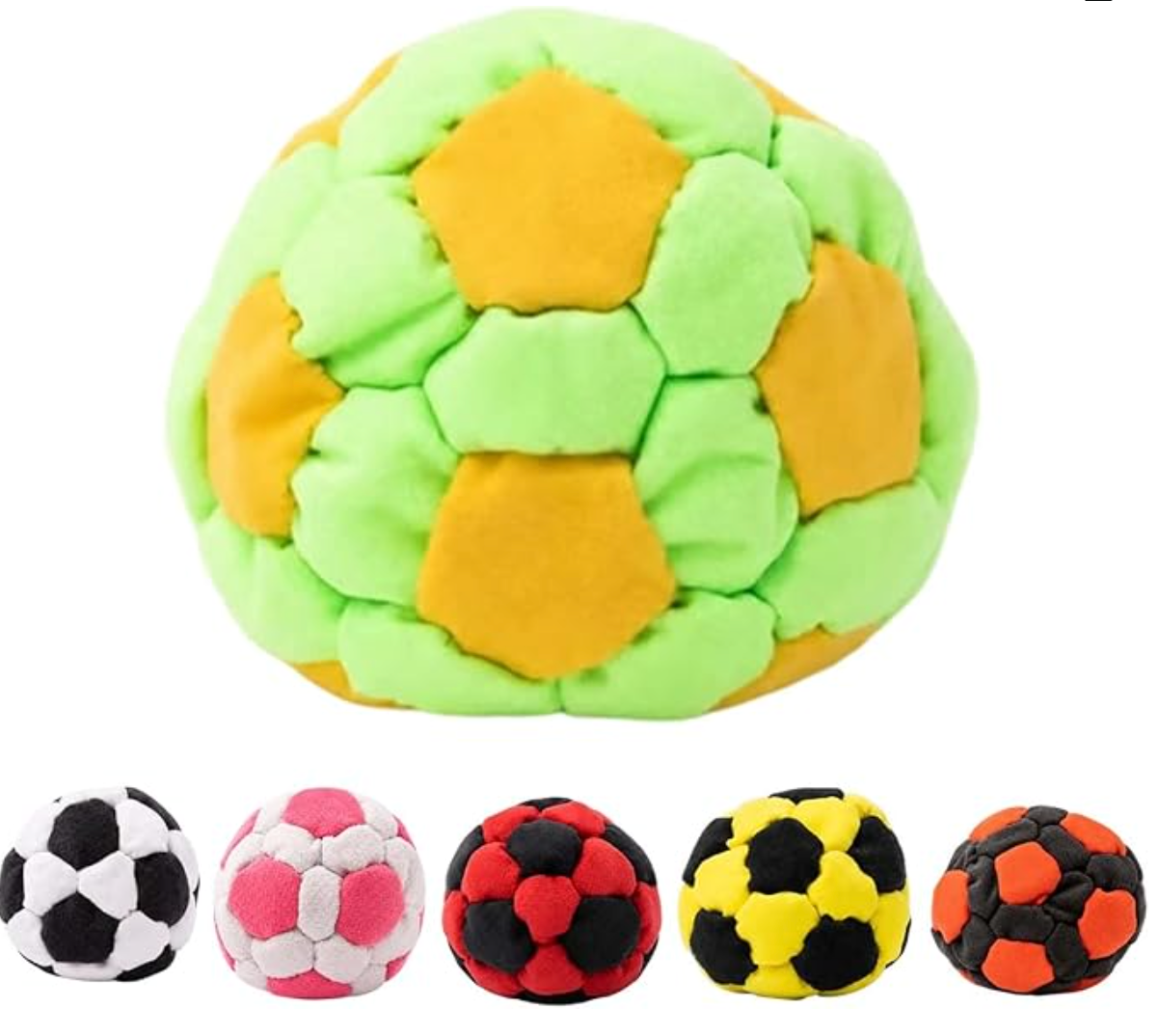 Dragonfly Footbag,32-Panel Hacky Sack Spiral Pellet Filled Footbag Ball, Soft Durable Soccer Style Kick Bag for Foot Coordination Training, Outdoor Play, Stress Relief Toy