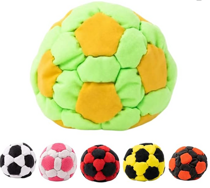 Dragonfly Footbag,32-Panel Hacky Sack Spiral Pellet Filled Footbag Ball, Soft Durable Soccer Style Kick Bag for Foot Coordination Training, Outdoor Play, Stress Relief Toy